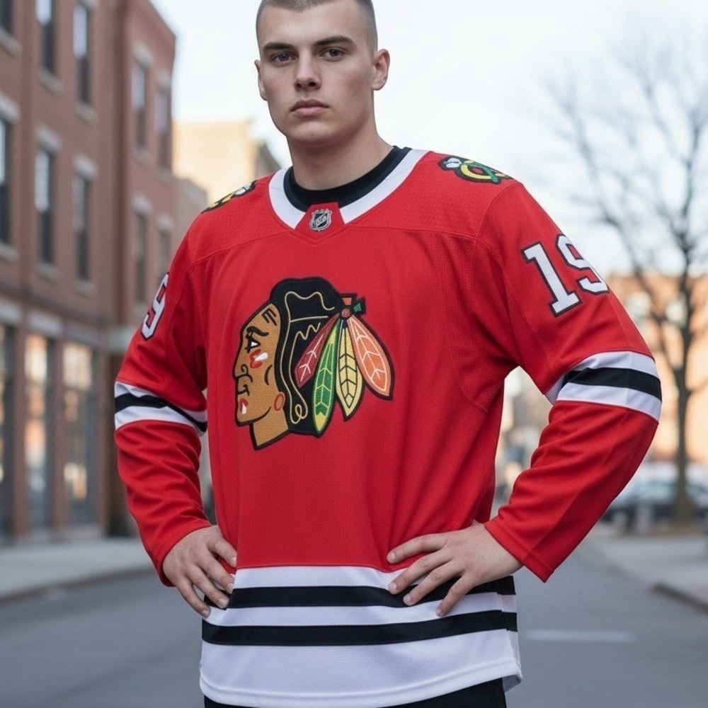 Fanatics Chicago Blackhawks Toews Jersey Mens Medium Red NHL Hockey Breakaway